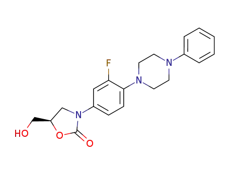(R)-[N-3-(3'-fluoro-4'-(4"-phenylpiperazinyl)phenyl)-2-oxo-5-oxazolidinyl]methanol