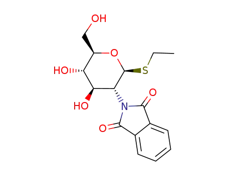 Molecular Structure of 130539-43-4 (Ethyl 2-deoxy-2-(1,3-dihydro-1,3-dioxo-2H-isoindol-2-yl)-1-thio-beta-D-glucopyranoside)