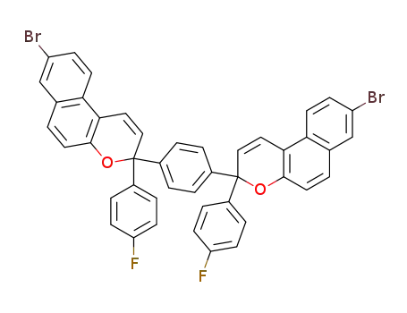1,4-di-(8-bromo-3-p-fluorophenyl-[3H]-naphtho[2,1-b]pyran-3-yl)-benzene