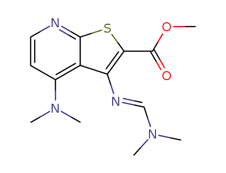 4-dimethylamino-5-(dimethylaminomethyleneamino)thieno[8,9-b]pyridine-6-carboxylic acid methyl ester