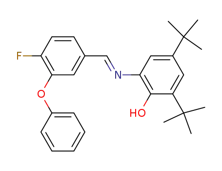 2,4-di-tert-butyl-6-{[(4-fluoro-3-phenoxyphenyl)methylene]amino}phenol