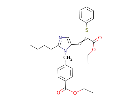 4-[2-butyl-5-(2-ethoxycarbonyl-2-phenylsulfanyl-vinyl)-imidazol-1-ylmethyl]-benzoic acid ethyl ester