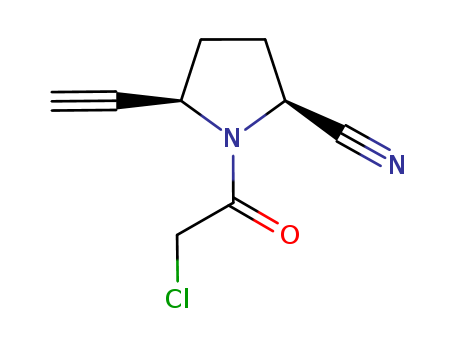 2-PYRROLIDINECARBONITRILE,1-(CHLOROACETYL)-5-ETHYNYL-,(2S,5R)-