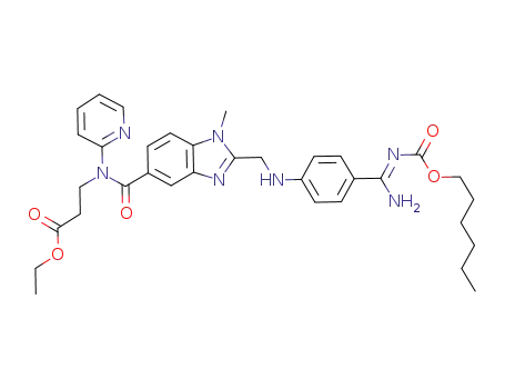 ethyl 3-(1-{2-[({4-[amino({[(hexyloxy)carbonyl]imino})methyl]phenyl}amino)methyl]-1-methyl-1H-1,3-benzodiazol-5-yl}-N-(pyridin-2-yl)formamido)propanoate