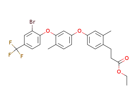 3-{4-[3-(2-bromo-4-trifluoromethyl-phenoxy)-4-methyl-phenoxy]-2-methyl-phenyl}propionic acid ethyl ester