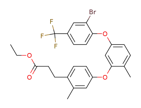 3-{4-[5-(2-bromo-4-trifluoromethyl-phenoxy)-2-methyl-phenoxy]-2-methyl-phenyl}propionic acid ethyl ester
