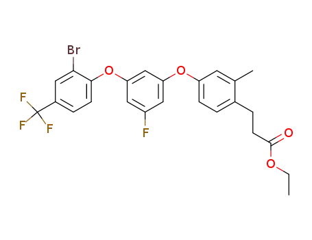 3-{4-[3-(2-bromo-4-trifluoromethyl-phenoxy)-5-fluoro-phenoxy]-2-methyl-phenyl}propionic acid ethyl ester
