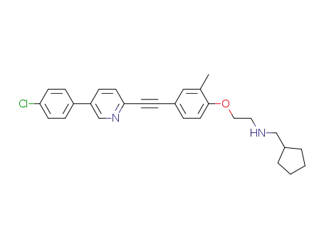 (2-{4-[5-(4-chloro-phenyl)-pyridin-2-ylethynyl]-2-methyl-phenoxy}-ethyl)-cyclopentylmethyl-amine