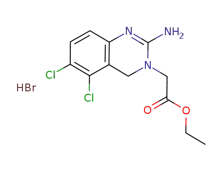 (2-amino-5,6-dichloroquinazolin-3(4H)-yl)acetic acid ethyl ester hydrobromide