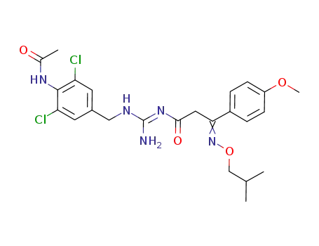 (E)-N-((4-acetamido-3,5-dichlorobenzylamino)-(amino)methylene)-3-(isobutoxyimino)-3-(4-methoxyphenyl)propanamide