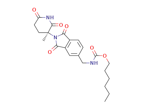 {2-[(3S)-3-methyl-2,6-dioxo-piperidin-3-yl]-1,3-dioxo-2,3-dihydro-1H-isoindol-5-ylmethyl}-carbamic acid hexyl ester