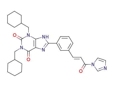 (E)-1,3-bis(cyclohexylmethyl)-8-(3-(2-(1H-imidazol-1-ylcarbonyl)vinyl)phenyl)-9H-purin-2,6(1H,3H)-dione