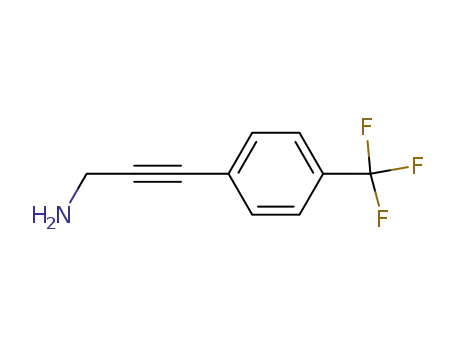 Molecular Structure of 486437-19-8 (2-Propyn-1-amine, 3-[4-(trifluoromethyl)phenyl]-)