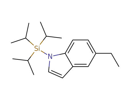Molecular Structure of 835614-51-2 (1H-Indole, 5-ethyl-1-[tris(1-methylethyl)silyl]-)