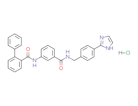 N-[4-(1H-imidazol-2-yl)-phenylmethyl]-3-(biphenyl-2-carbonylamino)-benzoic acid amide-hydrochloride