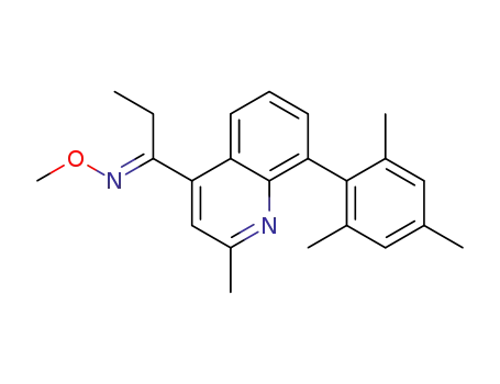 1-[2-Methyl-8-(2,4,6-trimethyl-phenyl)-quinolin-4-yl]-propan-1-one (E)-O-methyl-oxime
