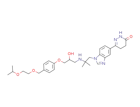 6-[1-[2-[3-(4-(2-Isopropoxyethoxy-methyl)phenoxy)-2-hydroxypropylamino]-2,2-dimethyl-ethyl]benzimidazol-5-yl]-4,5-dihydro-3(2H)-pyridazinone