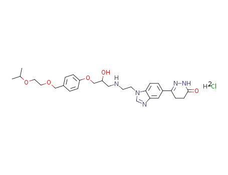 6-[1-[2-[3-(4-(2-Isopropoxyethoxy-methyl)phenoxy)-2-hydroxypropylamino]ethyl]benzimidazol-5-yl]-4,5-dihydro-3(2H)-pyridazinone-dihydrochloride