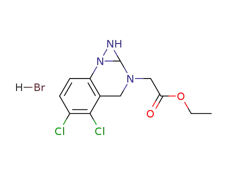 ethyl 5,6-dichloro-3,4-dihydro-2(1H)-iminoquinazoline-3-acetate hydrobromide