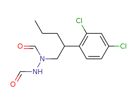 Molecular Structure of 89586-77-6 (1,2-Hydrazinedicarboxaldehyde, 1-[2-(2,4-dichlorophenyl)pentyl]-)