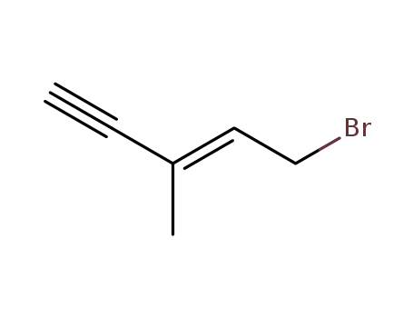 Molecular Structure of 69371-58-0 (3-Penten-1-yne, 5-bromo-3-methyl-, (E)-)
