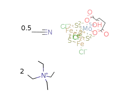 (Et4N)3[(MoFe3S4Cl3)(R-citramalate(1-))] * 0.50 MeCN