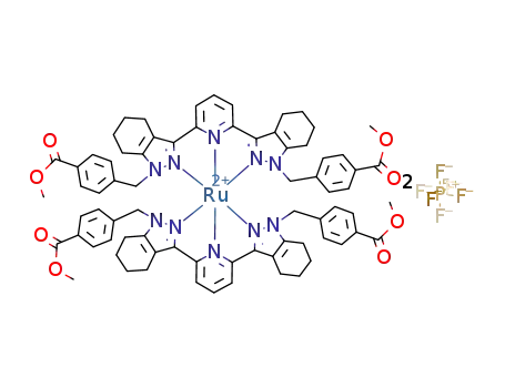 Ru(C5H3N(C7H8(CH2C6H4CO2CH3)N2)2)2(2+)*2PF6(1-)=[Ru(C5H3N(C7H8(CH2C6H4CO2CH3)N2)2)2](PF6)2