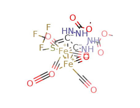 [(Fe(CO)3)2( μ-S(CH3)C(CF3)C β (NHNHC(O)OMe) C α (NHNHC(O)OMe))]