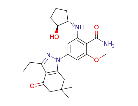 4-(3-ethyl-6,6-dimethyl-4-oxo-4,5,6,7-tetrahydro-1H-indazol-1-yl)-2-((1S,2S)-2-hydroxycyclopentylamino)-6-methoxybenzamide