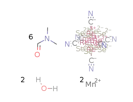 catena-(octakis(μ3-selenido)-hexakis(μ2-cyano)-hexarhenium(III)-aqua-bis(dimethylformamido)manganese(II))bis(dimethylformamide)