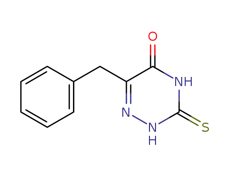 6-(phenylmethyl)-3,4-dihydro-3-thioxo-1,2,4-triazin-5(2H)-one