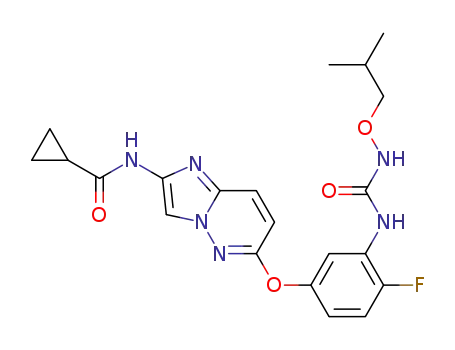 N-[6-(4-fluoro-3-{[(isobutoxyamino)carbonyl]amino}phenoxy)imidazo[1,2-b]pyridazin-2-yl]cyclopropanecarboxamide