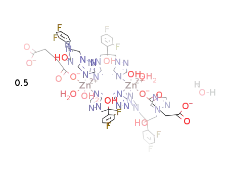 diaqua-bis(2-(2,4-difluorophenyl)-1,3-bis(1,2,4-triazol-1-yl)-propan-2-ol)Zn(II) succinate monohydrate
