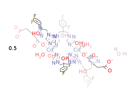 diaqua-bis(2-(2,4-difluorophenyl)-1,3-bis(1,2,4-triazol-1-yl)-propan-2-ol)Cd(II) succinate monohydrate