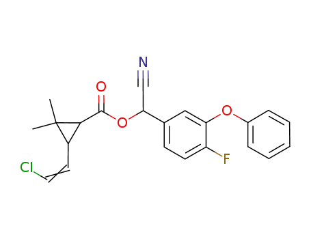 cis-α-cyano-3-phenoxy-4-fluoro-benzyl 2,2-dimethyl-3-(2-chloro-vinyl)cyclopropanecarboxylate