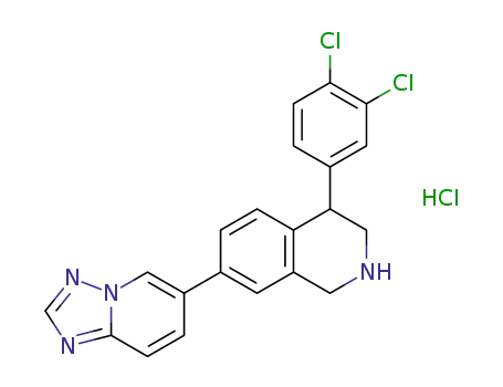 (+)-7-([1,2,4]triazolo[1,5-a]pyridin-6-yl)-4-(3,4-dichlorophenyl)-1,2,3,4-tetrahydroisoquinoline monohydrochloride