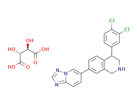 (+)-7-([1,2,4]triazolo[1,5-α]pyridin-6-yl)-4-(3,4-dichlorophenyl)-1,2,3,4-tetrahydroisoquinoline L-tartrate