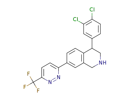 (+)-4-(3,4-dichlorophenyl)-7-(6-(trifluoromethyl)pyridazin-3-yl)-1,2,3,4-tetrahydroisoquinoline
