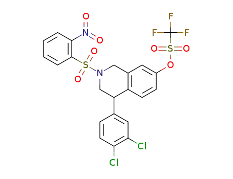 4-(3,4-dichlorophenyl)-2-(2-nitrophenylsulfonyl)-1,2,3,4-tetrahydroisoquinolin-7-yl trifluoromethanesulfonate