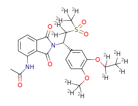 (S)-N-(2-(1-(3-(ethoxy-d5)-4-(methoxy-d3)phenyl)-2-((methyl-d3)sulfonyl)-2,2-d2-ethyl)-1,3-dioxoisoindolin-4-yl)acetamide