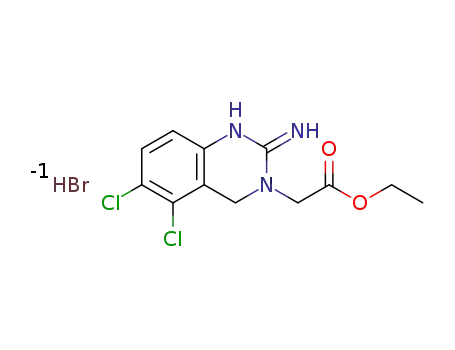 ethyl 5,6-dichloro-3,4-dihydro-2-iminoquinazoline-3-acetate hydrobromide