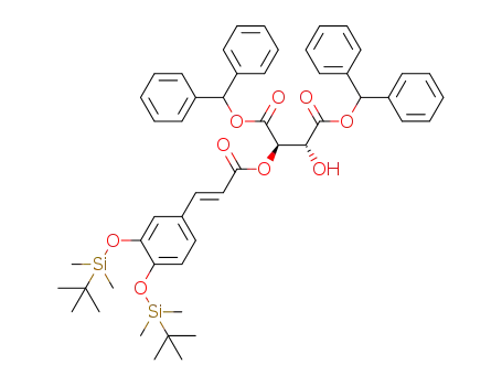 bis(diphenylmethyl) 2-(3,4-di(tert-butyldimethylsilyloxy)cinnamoyl)-3-hydroxy-L-tartrate