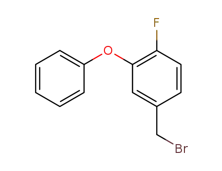 Molecular Structure of 68359-55-7 (Benzene, 4-(bromomethyl)-1-fluoro-2-phenoxy-)