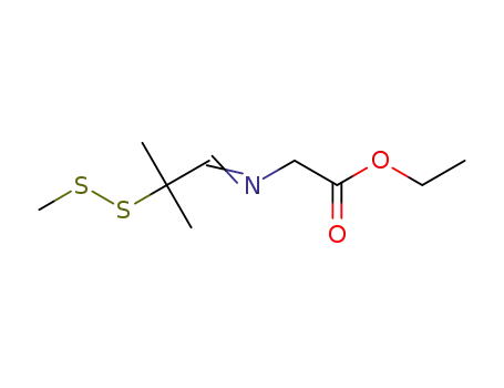 (2-methyl-2-methyldisulfanyl-propylideneamino)-acetic acid ethyl ester
