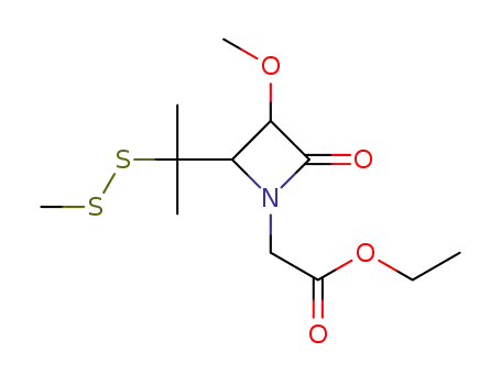 [3-methoxy-2-(1-methyl-1-methyldisulfanyl-ethyl)-4-oxoazetidin-1-yl]-acetic acid ethyl ester