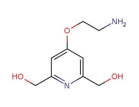 Molecular Structure of 1234259-89-2 (4-(2-aminoethoxy)-2,6-Pyridinedimethanol)