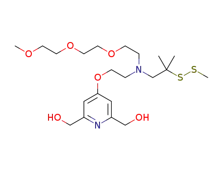 4-{2-[{2-[2-(2-methoxy-ethoxy)-ethoxy]-ethyl}-(2-methyl-2-methyldisulfanyl-propyl)-amino]-ethoxy}-2,6-bis-(hydroxy methyl)-pyridine