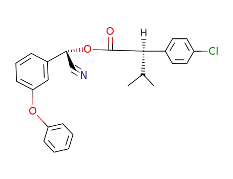 Molecular Structure of 67614-32-8 ([cyano-(3-phenoxyphenyl)methyl] 2-(4-chlorophenyl)-3-methyl-butanoate)