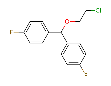 Molecular Structure of 50366-31-9 (Benzene, 1,1'-[(2-chloroethoxy)methylene]bis[4-fluoro-)