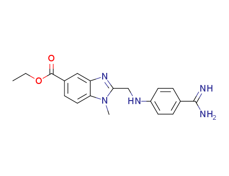 ethyl 2-(((4-carbamimidoylphenyl)amino)methyl)-1-methyl-1H-benzo[d]imidazole-5-carboxylate